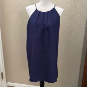 Elegant Navy Blue Sleeveless Dress